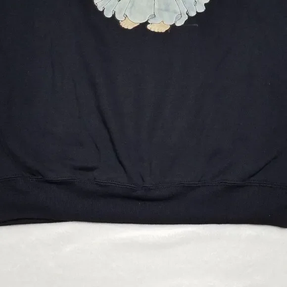 VINTAGE 80s Hanes Black Cherub Dove Sweatshirt